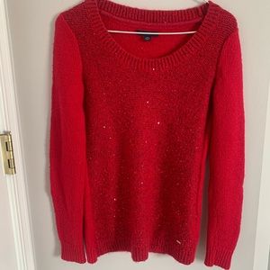 Tommy Hilfiger red sequenced sweater